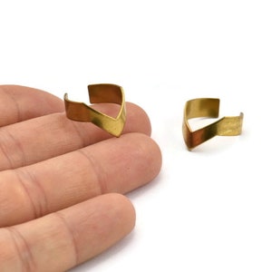 Raw Brass Rings, Geometric Rings, Stylish Rings, Adjustable Brass Rings, Brass Rings, Ring Findings, Chevron Rings