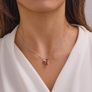 Letter O Sterling Silver CZ Necklace: Personalized Initial Pendant