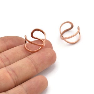 Raw Copper Rings, Copper Infinity Rings, Stylish Copper Rings, Adjustable Copper Rings, Boho Rings