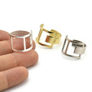 Raw Brass Rings, 925 Silver Rings, Geometric Rings, Stylish Rings, Adjustable Brass Rings, Brass Rings, Ring Findings, Antique Silver Rings
