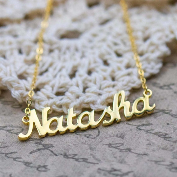 Natasha name hotsell necklace