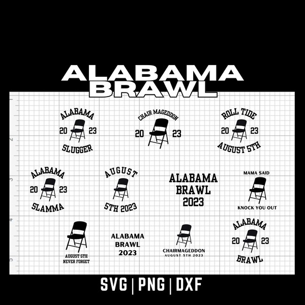 Alabama Brawl Folding Chair Svg Etsy UK
