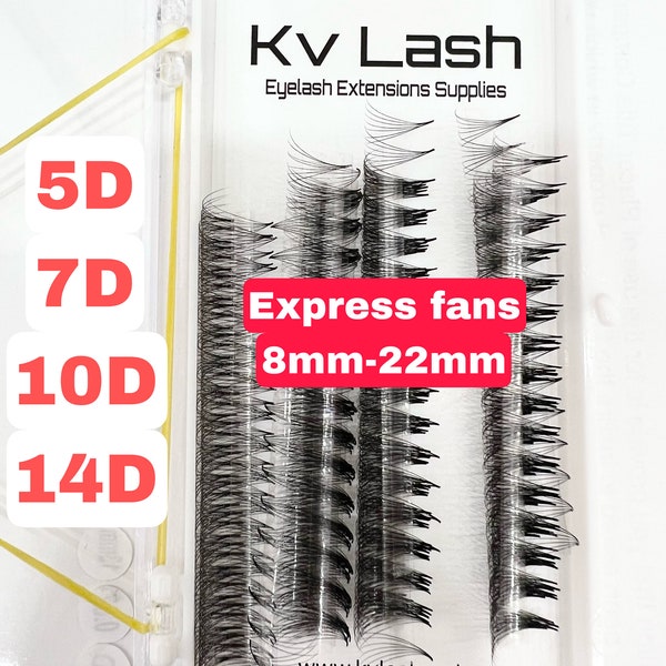 Express fans Premade fans Ultra-Speed 3D , 5D , 7D 0.07  ,10D 0.05 , 14D 0.03 promade fans handmade fans  eyelash fans Volume Fans