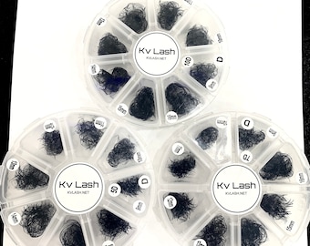 6D -8D 1000  Fans  Mixed Lengths Premade Volume Fans D , CC, C Curl Handmade Fan eyelash extensions. Russian promade fans 9MM-16MM