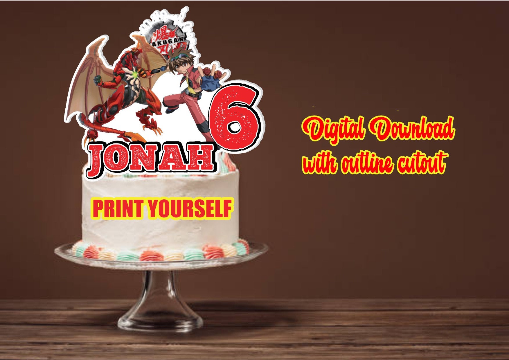 Bakugan Cake Topper Bakugan Bakugan Topper Bakugan Birthday Etsy Canada