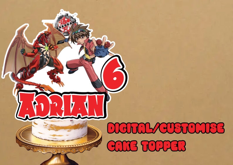 Bakugan Cake Topper, Bakugan, Bakugan Topper, Bakugan Birthday Party, Bakugan Birthday, Digital Cake Topper, Bakugan party, Instand Download image 1