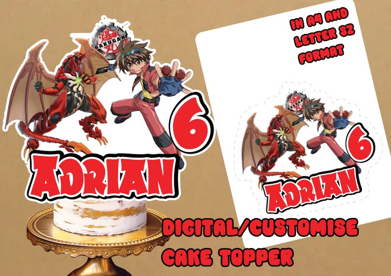 Bakugan Cake Topper, Bakugan, Bakugan Topper, Bakugan Birthday Party, Bakugan Birthday, Digital Cake Topper, Bakugan party, Instand Download image 4