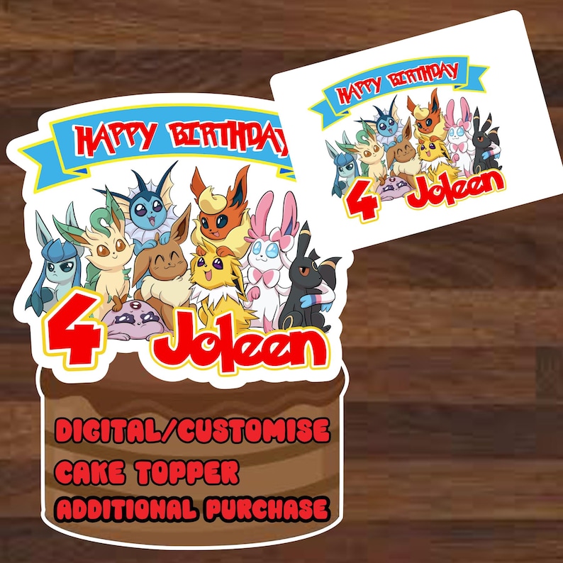 Pu&ograve; includere: Un cake topper colorato con la scritta "Happy Birthday" e "4 Joleen". Il design presenta personaggi dei cartoni animati. La parte inferiore del cake topper riporta la scritta "DIGITAL/CUSTOMISE CAKE TOPPER ADDITIONAL PURCHASE".