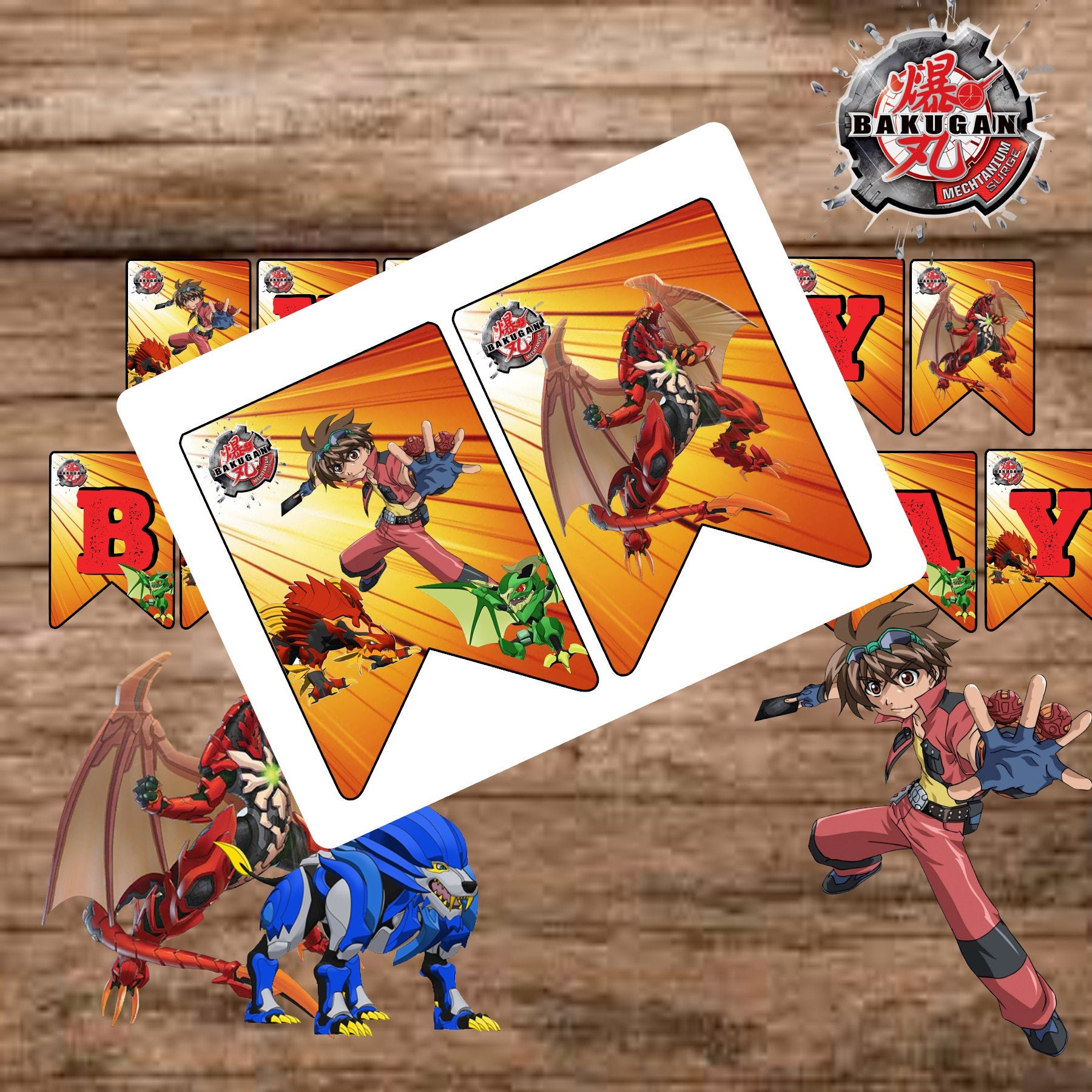 Bakugan Birthday Banner, Bakugan, Bakugan Birthday Party, Bakugan