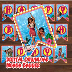 Moana Birthday Banner, Moana Birthday, Moana 2