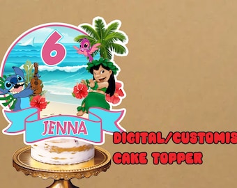 Decorazione per torta di Lilo e Stitch, compleanno di Lilo e Stitch, festa di compleanno di Lilo e Stitch, decorazioni per feste di Lilo e Stitch, Lilo e Stitch