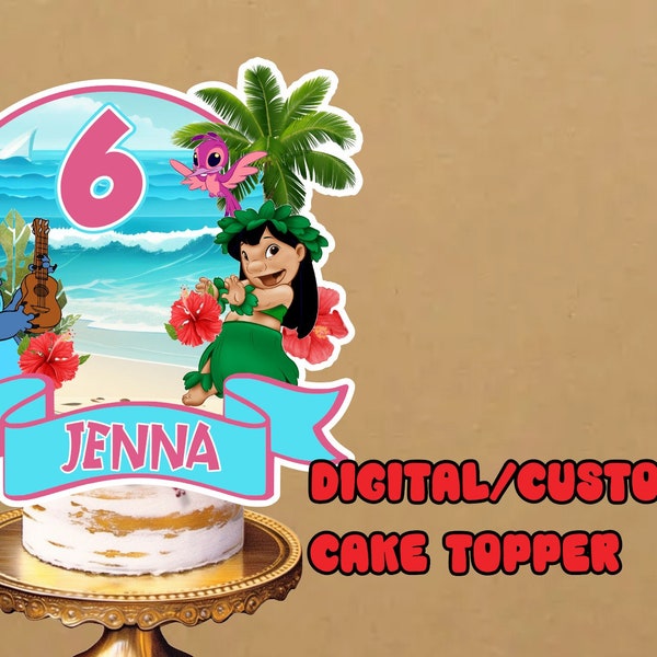 Lilo and Stitch Cake Topper Printable - Etsy