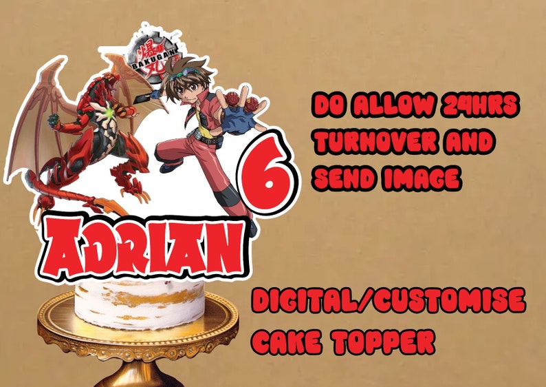 Bakugan Cake Topper, Bakugan, Bakugan Topper, Bakugan Birthday Party, Bakugan Birthday, Digital Cake Topper, Bakugan party, Instand Download image 3