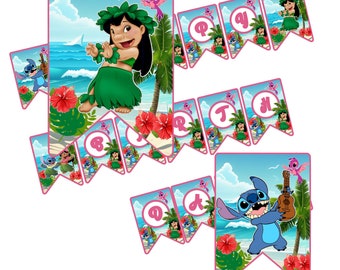 Lilo and Stitch Birthday Banner, Lilo and Stitch, Lilo and Stitch Birthday Party, Lilo Stitch Birthday, Lilo Birthday, Lilo & Stitch party,