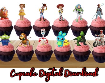 Toy Story, fiesta de Toy Story, cumpleaños de Toy Story, Toy Story imprimible, Toy Story Cupcake Topper, tema de Toy Story, favores de Toy Story,