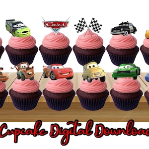 Cars Birthday Party, Race Car Birthday, Cars Cupcake Topper, Cars Birthday, Cars Party, Cars, Car First Birthday, Car Party, Cars Movie,