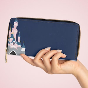 Disneyland Paris Castle Zipper Wallet: Stars at Night Coin Purse