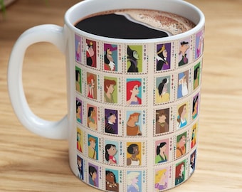 Taza de cerámica con personajes de Disney, estilo vintage