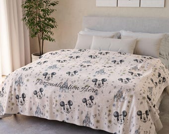 Manta polar inspirada en los parques de Disney, decoración para dormitorio infantil