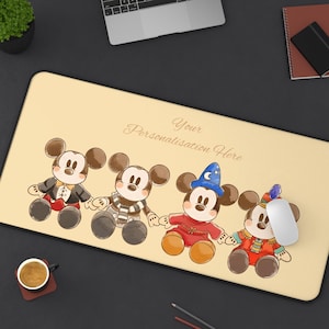 Personalized Mickey Mouse Neoprene Desk Mat: Home Office Decor