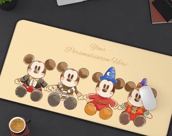 Vintage Mickey Mouse Desk Mat, Retro Disney Inspired Mouse Pad, Classic Character Office Desk Decor, Cute Disney Gift