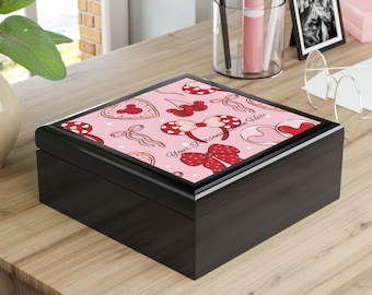 Minnie Mouse Inspired Jewelry Box, Disney Fan Trinket Chest