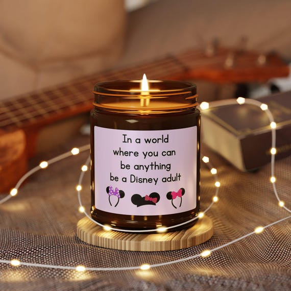 Disney adult Inspired Aromatherapy Candle - Relaxation Gift for Friendship, Alternative Home Décor, Handmade Walt Disney Candle, Funny