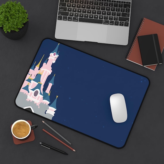 Magical Disneyland Paris Castle Night Stars Desk Mat, Office Decor, Gaming Mat, Gift for Disney Lovers, Study Stationery, Cozy Workspace