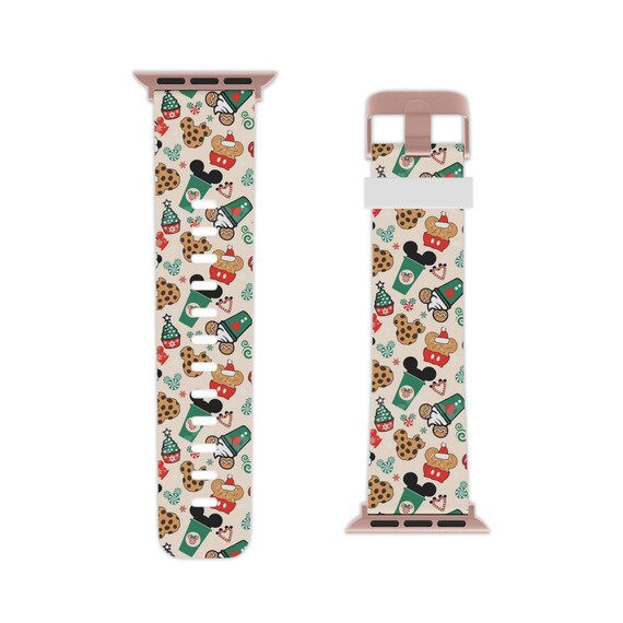 Disney Snacks Watch Band | Festive Apple Watch Strap, Holiday Gift Ideas, Cute Patterns, Wearable Art, Seasonal Accessories