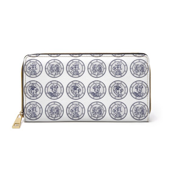 Nautical Zipper Wallet, Disney Cruise Line Inspired Fun Purse Art Cute, Mickey Minnie Design Accessory Bag Pouch, Coin Purse, Card Holder