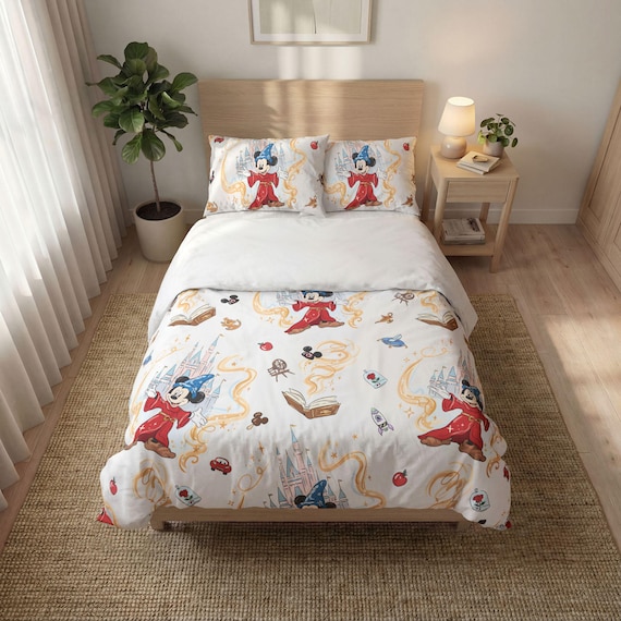 Fantasy Sorcerer Quilt Cover Set | Magical Character Bedding | Storybook Bedroom Decor | Fantasy Duvet Set | Whimsical Bedding