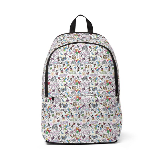 Fabric Backpack, Disney Park Bag, Unisex Backpack, Cute Backpack, Fun Backpack, Walt Disney World Inspired Bag