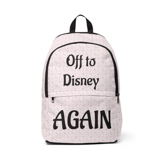 Cute Pink Disney Travel Backpack Perfect for Disney Fans Funny Cute Fabric Pack School Bookbag, Kids Daypack Traveling Rucksack