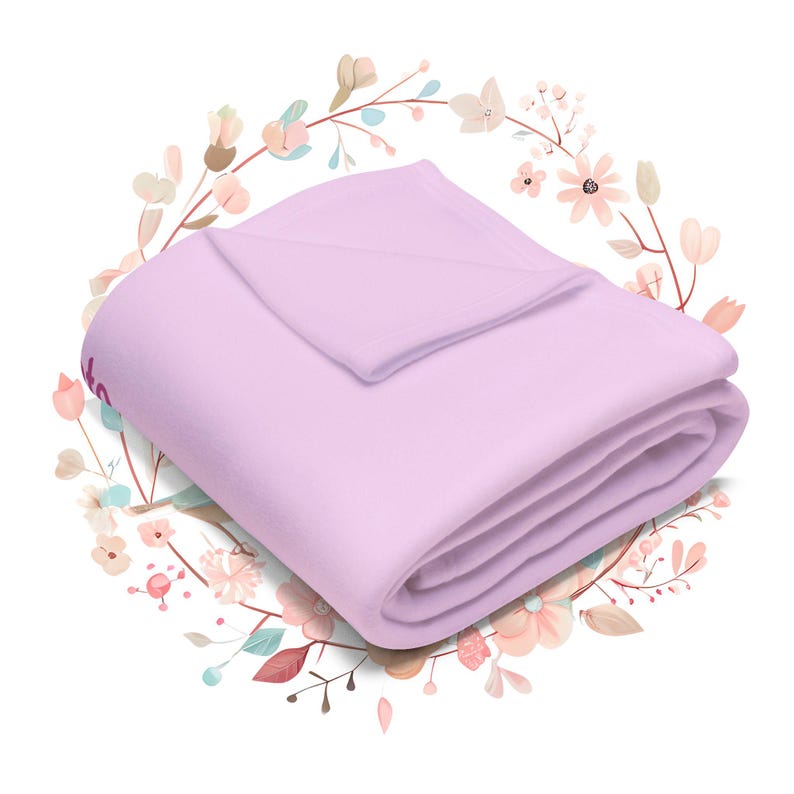 Custom Minnie Mouse Fleece Blanket, Personalized Baby Shower Gift image 2