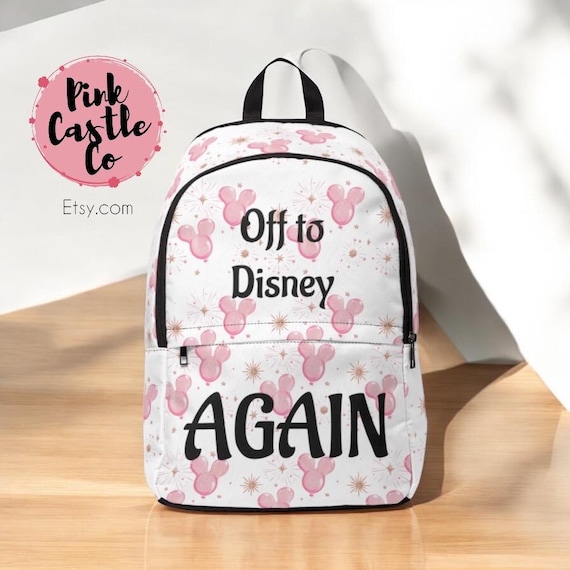 Disney Travel Backpack - Perfect for Disney Fans, Funny Cute Unisex Fabric Pack, School Bookbag, Kids Daypack, Traveling Rucksack for Adults
