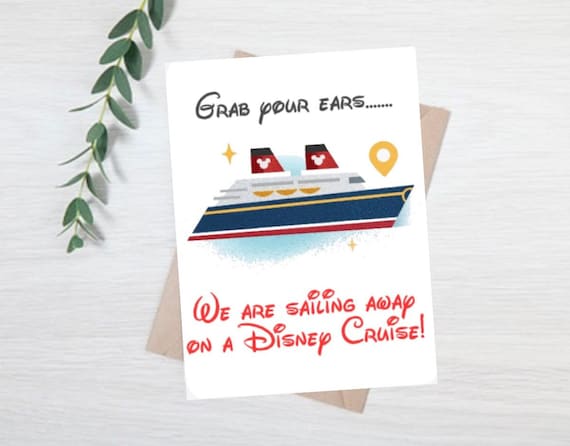 Magically inspired DCL cruise holiday announcement cards handmade personalised wish dream fantasy magic