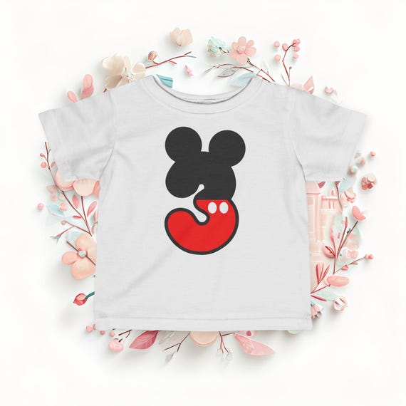 Mickey Birthday Infant T-shirt-Kids Party Wear,Baby Toddler Gift, Birthday Outfit, Baby Clothes,Disney Baby Shirt,Third birthday photo shoot