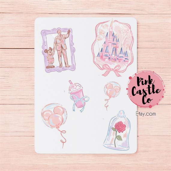 Disney Fairytale Castle and Rose Temporary Tattoos | Castle Scenes Temporary Tattoos