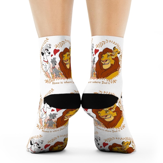 Disney Dads Crew Socks, Cute Gift for Fathers Day, Grandad Birthday, Funny Dad Gift, Cute Grandad Present, Crew Socks