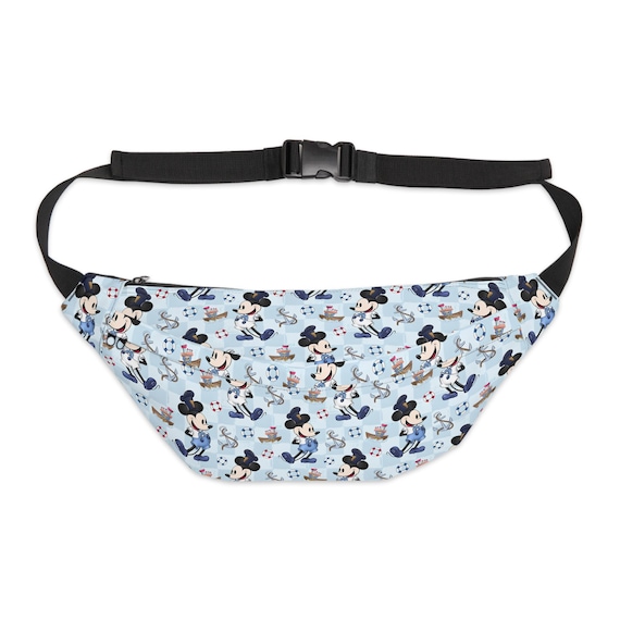Disney Cruise vintage cartoon mouse pattern Large Fanny Pack | Waist Bag