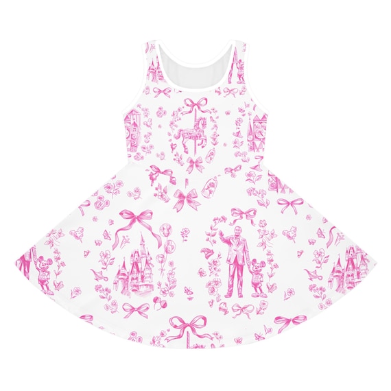 Girls' Sundress, Disney Parks Inspired Children's Sleeveless Dress, Princess Costume, Summer Outfit, Magical Vacation Apparel
