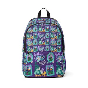 Disney Haunted Mansion Phantom Manor Halloween Backpack, Cute Fun Unisex Fabric Bag, School Bookbag, Travel Rucksack, Gift for Disney Lover,