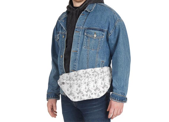Disney Castle Mickey Mouse Inspired Floral Pattern Fanny Pack large roomy