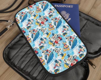 Passport Wallet, Travel Wallet, Disney Cruise Line Inspired Wallet, Cute Travel Essentials Bag, Fun Card Holder