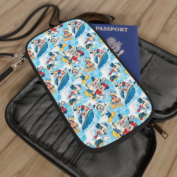 Passport Wallet, Travel Wallet, Disney Cruise Line Inspired Wallet, Cute Travel Essentials Bag, Fun Card Holder