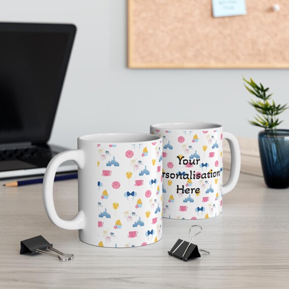 Disney Parks Inspired Whimsical Personalized Ceramic Coffee Mug, Fun Gift, Customizable Coffee Cup, Cute Kitchen Décor,Birthdays, Holidays