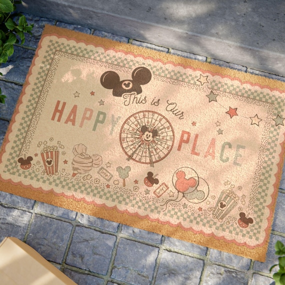 Disney Parks Themed Doormat, Mickey Mouse Welcome Mat, Disney Lover Gift, Magical Entryway Decor, Disney Home Accessories