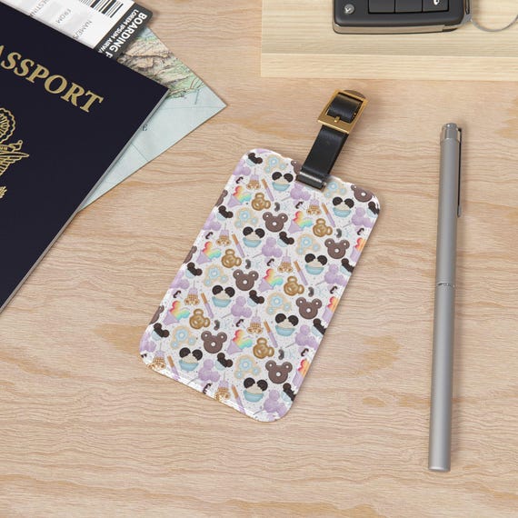 Disney Park Snacks Inspired Luggage Tag, Cute Travel Essential for Vacations, Backpacks, Suitcases, Gift for Travelers, Baggage Identifier
