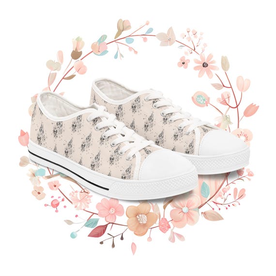 Disney Inspired Women's Sneakers, Theme Park Fun Shoes, Cute Low Top Tennis Shoes, Disney Fan Gift, Disney Vacation Sneakers