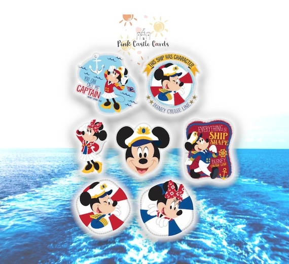 Magnetic cruise door decoration 7  magnets set 7x8cm each stateroom Disney cruise line Mickey Minnie cruise ship thick quality waterproof